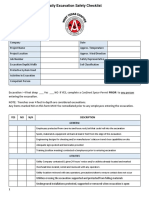 Daily Excavation Safety Checklist