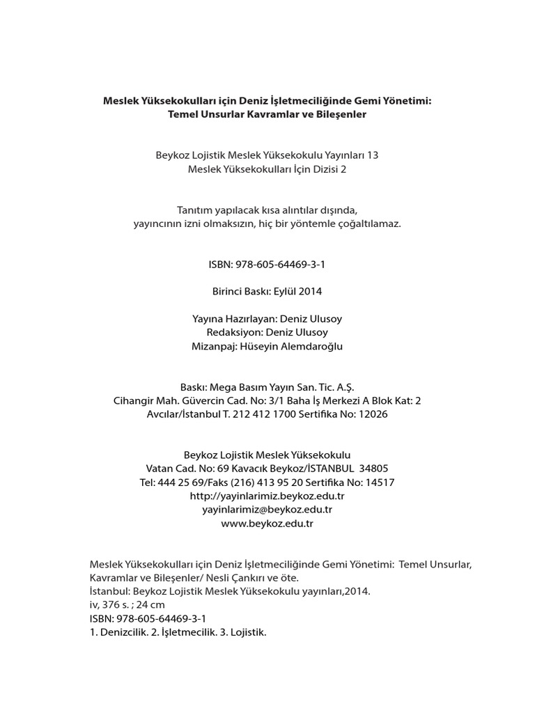 deniz isletmeciliginde gemi yonetimi pdf