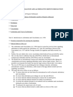 Arbitration, Conciliation and Alternative Dispute Resolution Systems (NOTES For Exam)