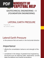 Geotechnical Engineering - Ii (Foundation Engineering) : Lateral Earth Pressure