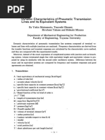 Dynamic Characteristics of Pneumatic Transmission Lines and Its Equivalent Systems