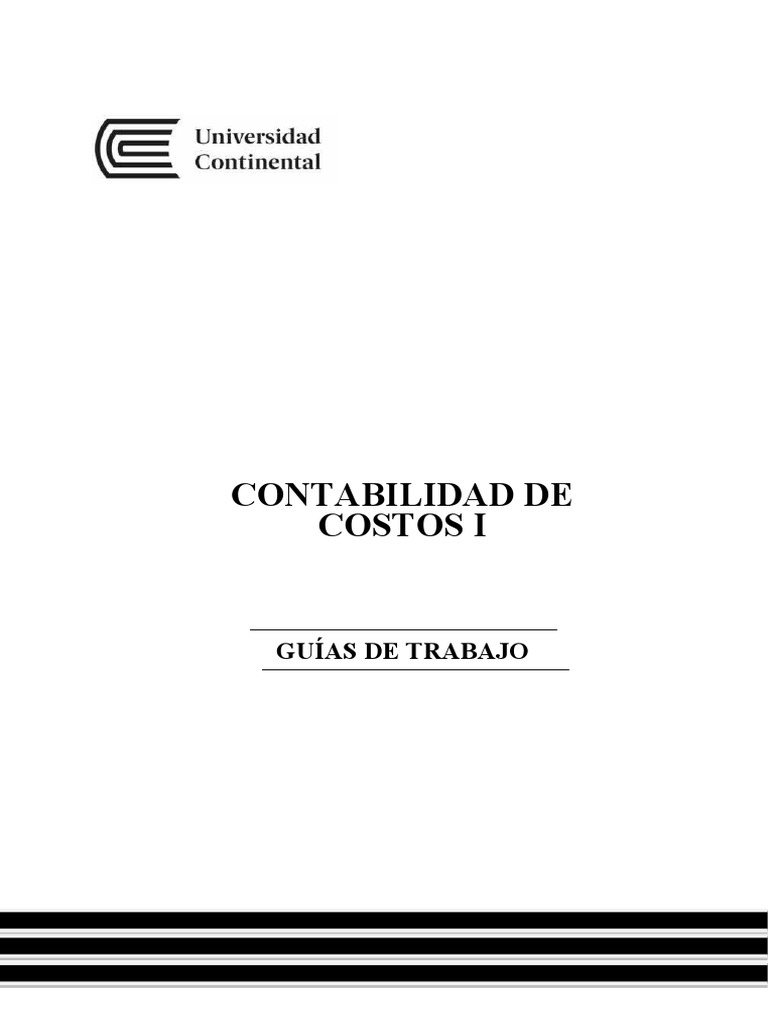 Guia - Contabilidad de Costos I - 2018-10 | PDF | Contabilidad y Auditoria