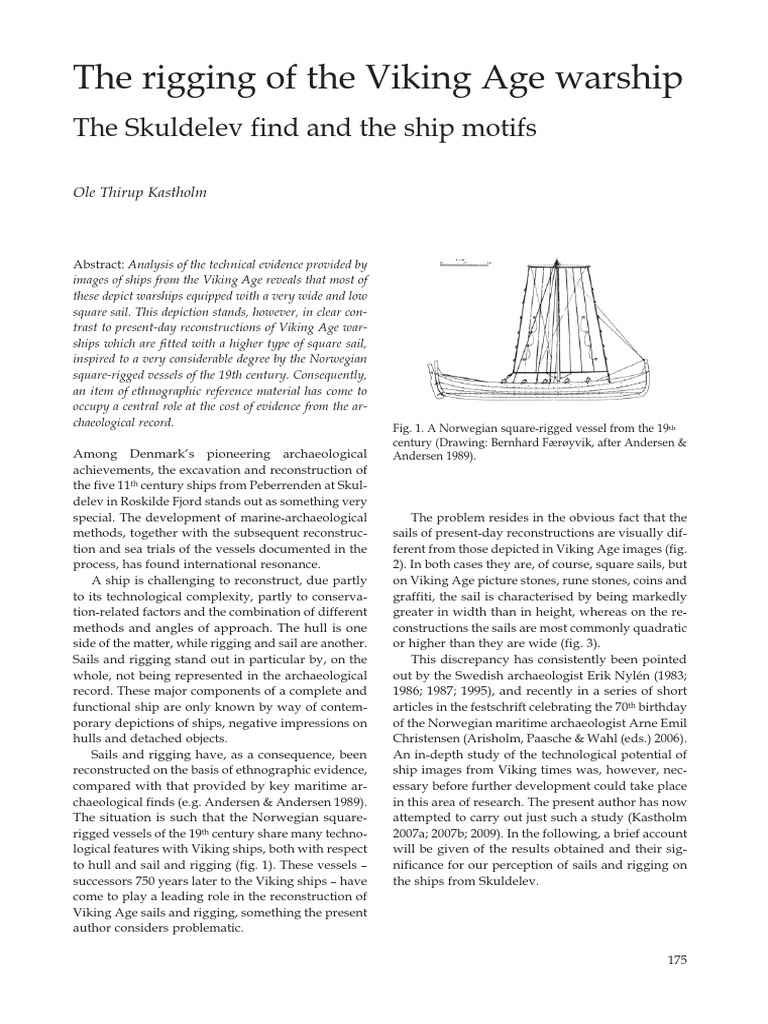 Viking Age Ship Rigging Analysis | PDF | Ships | Vikings