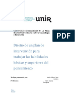 Diseño de Un Plan de Intervención para Trabajar Las Habilidades Básicas Del Pensamiento