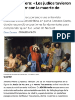 Antonio Piñero: Los Judíos Tuvieron Poco Que Ver Con La Muerte de Jesús