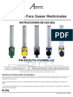 FM Manual Es Instructions For Use Amvex Medical Gas Flowmeter - Spanish