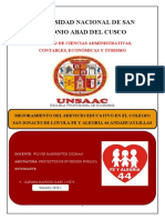 Mejoramiento de Servicios Educativos San Ignacio de Loyola 9-11-2020