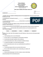 1 Summative Test in Media Information Literacy 12: Bubuyan, Calamba City