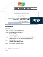 Provide Any Samples Between: Work Samples Were Due Friday Jan 8tj