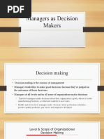 Managers As Decision Makers