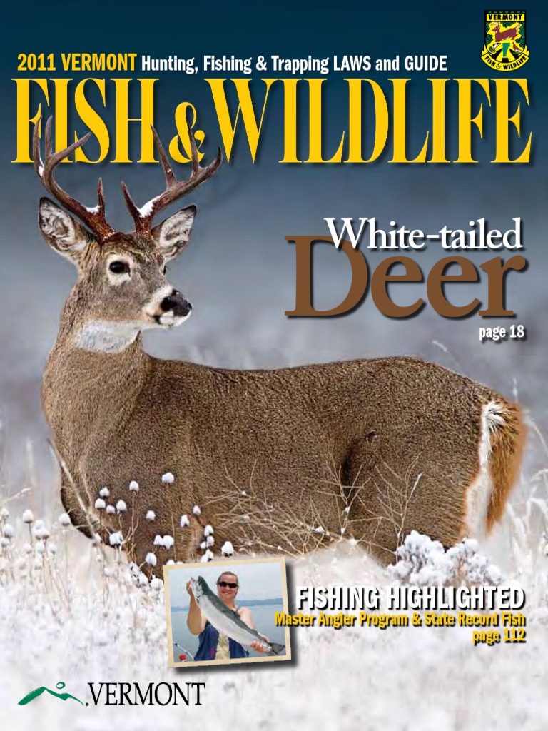 2011 Vermont Guide To Hunting Fishing & Trapping Laws (No Maps