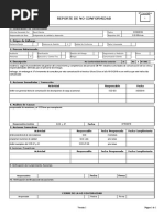 Ejemplo de Un Formato de Reporte de No Conformidad (RNC) | PDF