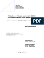 Validación en Chile Del Cuestionario GOHAI y Xerostomía Inventory (XI) en Adultos Mayores