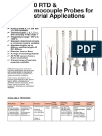 Industrial Temperature Probes for Pt100 RTDs & Thermocouples