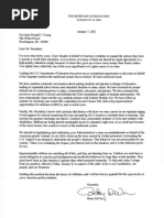 Betsy DeVos Resignation Letter