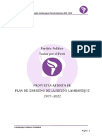 Partido Político Todos Por El Perú: Región Lambayeque: Plan de Gobierno 2019 - 2022