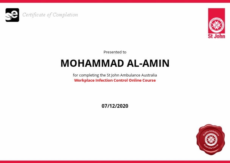 Workplace Infection Control Online Course PDF