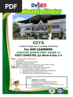 Creative Non Fiction G12 Q1 Module 2 Principles Elements