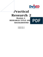Practical Research 2: Research Title and Its Background