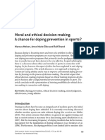 Moral and Ethical Decision-Making: A Chance For Doping Prevention in Sports?