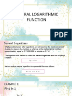 NATURAL LOGARITHMIC FUNCTION: FINDING LOGARITHMS OF NUMBERS AND EXPRESSIONS WITH BASE e