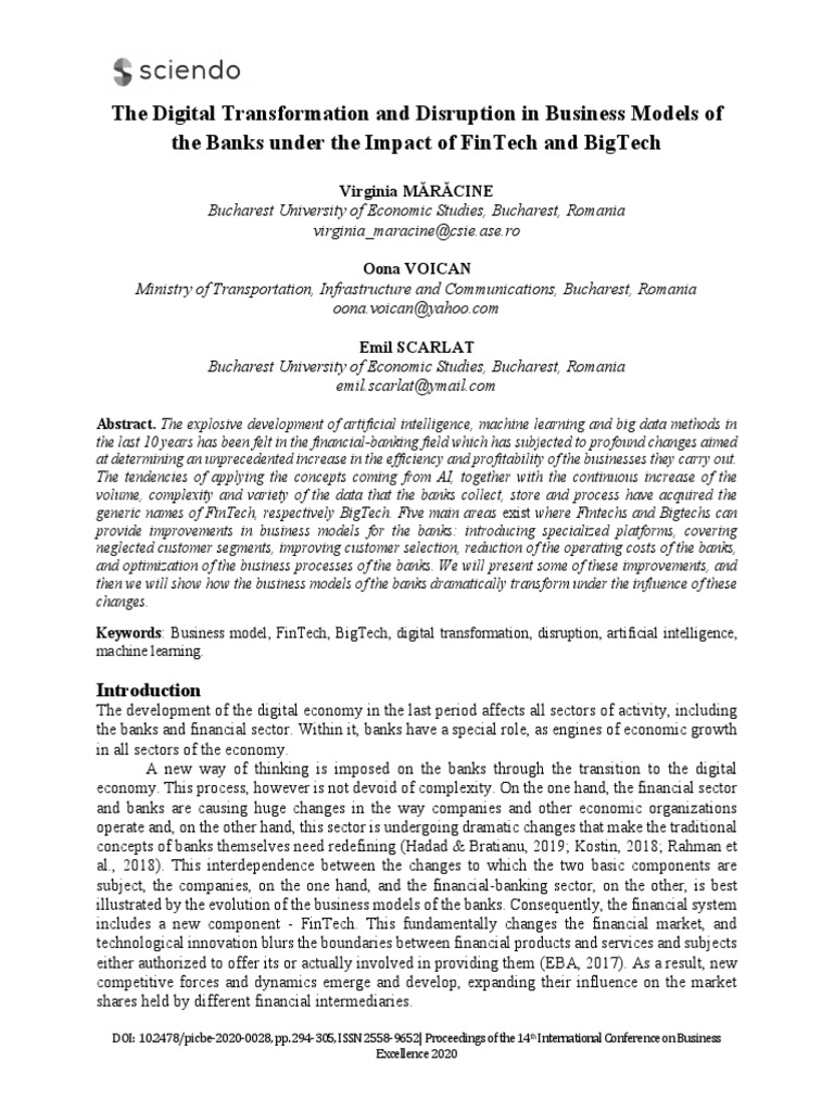 The Digital Transformation and Disruption in Business Models of The ...