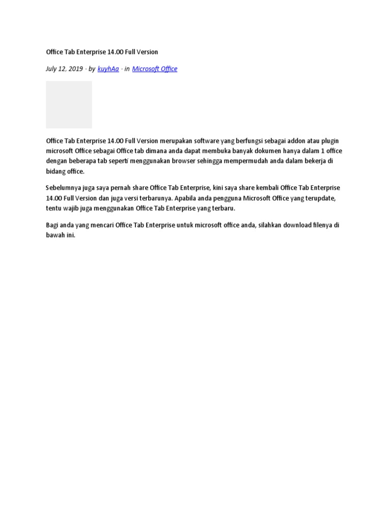 Office tab enterprise 14 pdf