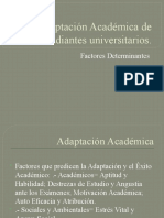 Adaptación Académica de Estudiantes Universitarios