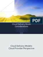 Cloud Delivery Model Considerations