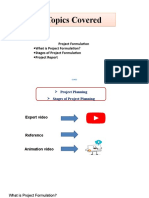 Stages of Project Formulation