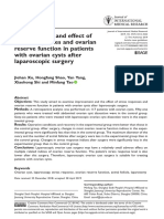 Improvement and Effect of Stress Responses and Ovarian Reserve Function in Patients With Ovarian Cysts After Laparoscopic Surgery