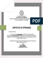 Partnership Meeting Certificate of Apperance - TESDA