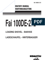 Fai 100DE-272: Service and Operator'S Manual Bedienung Und Wartungsanleitung