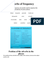 Adverbs of Frequency. Adverbial Phrases