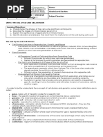 General Biology 1: Quarter 1 - Module - : Title: Cell Cycle | PDF ...