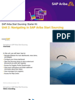 Unit 2: Navigating in SAP Ariba Start Sourcing