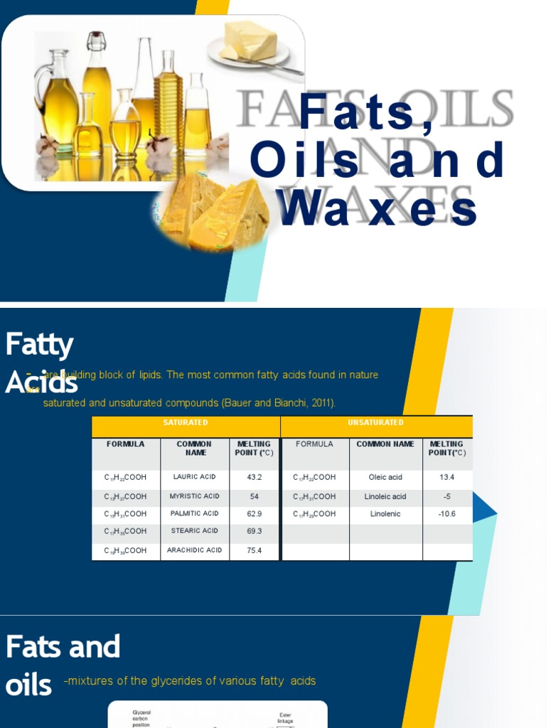 CATORCE Fats, OilsandWaxes PDF Wax Fat