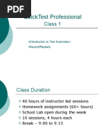 Quicktest Professional: Class 1