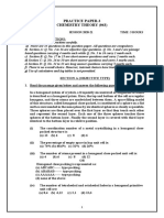 Practice Paper-3 Chemistry Theory