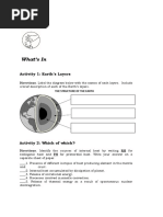 What's In: Activity 1: Earth's Layers