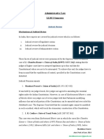 Administrative Law LLM I Semester: Mechanisms of Judicial Review