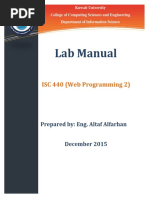 Lab Manual: ISC 440 (Web Programming 2)