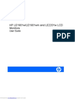 HP LE190 1w/LE1901wm and LE2201w LCD Monitors: User Guide