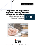 Pagbasa11 - Q3 - Mod6 - Tekstong Prosidyural - v3 PDF