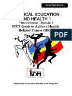 Physical Education and Health 1: FITT Goals To Achieve Health-Related Fitness (HRF)