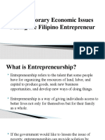 Contemporary Economic Issues Facing The Filipino Entrepreneur