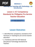 Lesson 1 ICT Standards