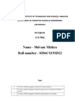 Name - Shivam Mishra Roll Number - 0206CS193D12
