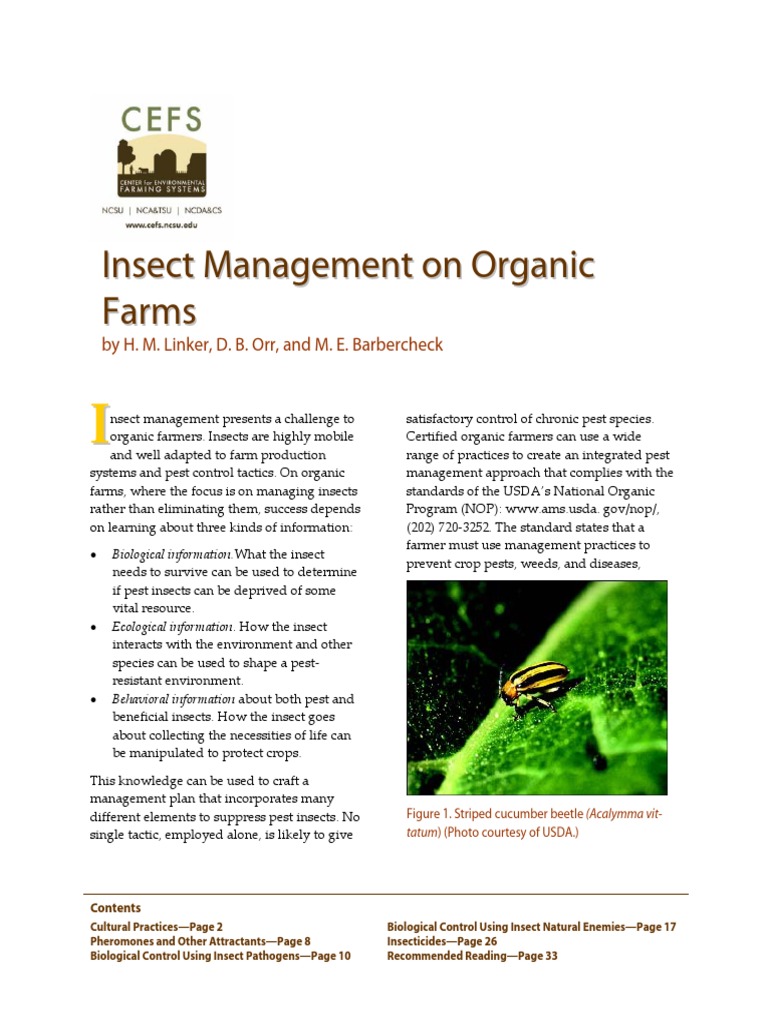 Integrated Pest Management for Organic Farms | PDF | Pest (Organism ...