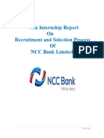 An Internship Report On Recruitment and Selection Process of NCC Bank Limited